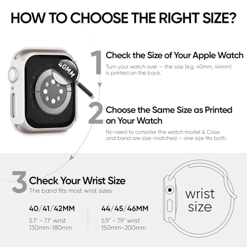 Image of Adorique 3-in-1 Compatible for Apple Watch Band 40mm 41mm 42mm 44mm 45mm 46mm, Soft Silicone Sport Strap for iWatch Series SE 10 9 8 7 6 5 4 3