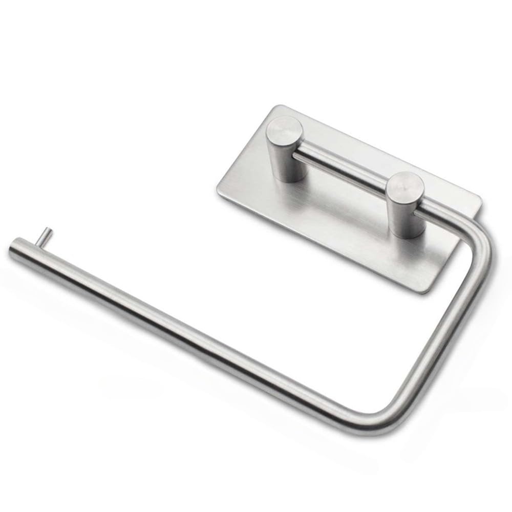 VVW&LIU Minimalist Stainless Steel Toilet Paper Roll Holder - Wall Mounted Bathroom Tissue Holder with Secure Pin for Bathrooms,Style