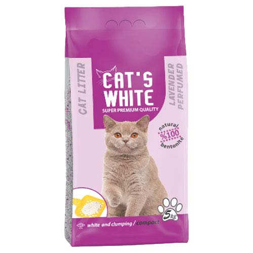 white cat litter