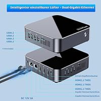 DreamQuest Mini PC Windows 11 Pro Vorinstalliert 16GB RAM 512GB SSD Intel N95 (bis zu 3.4Ghz) Micro Desktop Computer mit 4K HDMI 2.1TMDS/LAN/WiFi 6/Bluetooth5.3/USB3.2 für Office Business Klein PC – Ansicht 4