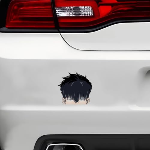 Image of Solo Leveling Peeker Anime Manga Decal Water Resistant Sticker Indoor Use Ideal for Laptop Window (Sung Jin-Woo Peeker)