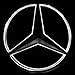 IHEX Auto Xenon White LED Emblem for Mercedes Benz W204 C-Class, X204 GLK-Class, Front Car Grille Badge, Illuminated Logo Hood Star DRL