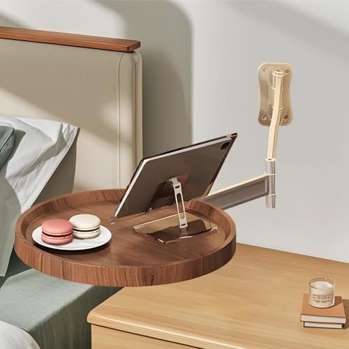 QAQCDAHJI Mesa dobrável de parede, secretária flutuante retrátil para espaços pequenos, mesa rebatível para quarto, varanda, sala de estar, estúdio (nogueira) (Walnut)