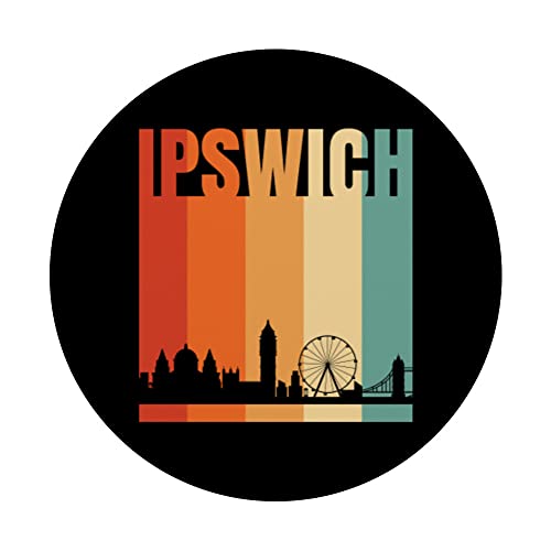 Ipswich City Skyline PopSockets Swappable PopGrip, Black - Image 3