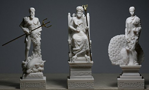 Set 12 Twelve Greek Olympian Gods Pantheon Figure Alabaster Statue Sculpture #TOP7