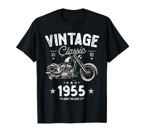 Moto Chopper vintage 1955 70e anniversaire classique rétro T-Shirt