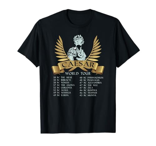 Funny Ancient Rome - Gaius Julius Caesar World Tour T-Shirt