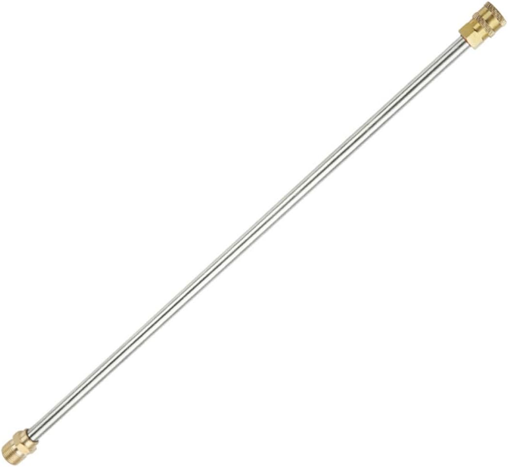 Pressure Washer Extension Wand Stainless Steel with Quick Connect Coupler to Male Connector High Pressure Power Washer Accessory Compatible with Cleaning Tools