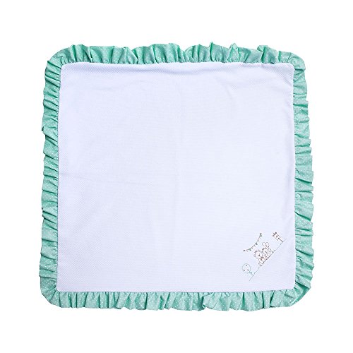 Manta Bordados Karinho Com Forro, Papi Textil, Verde