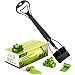 Mr. Peanut's 28" Pooper Scooper Pack with 12 Rolls (180) of Recycled Fitted Bags and Dispenser, Heavy Duty ABS Plastic Bin & Durable Double Spring Clamp, Lightweight Design, Simple One Click Assembly