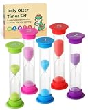 Sand Timer for Kids - 5-Pack Hourglass Timers 30s 1, 2, 3, & 5 Minutes