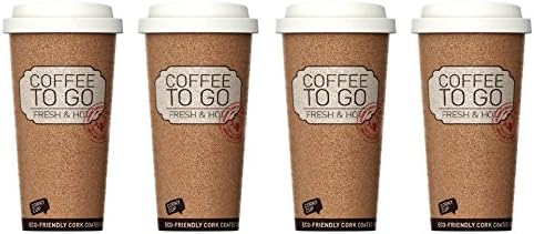 Life Story Corky Cup 16 Ounce Reusable Insulated Travel Coffee or Tea Mug Thermos with Spill Proof Lids and Cool to the Touch Exterior, (4 Pack)