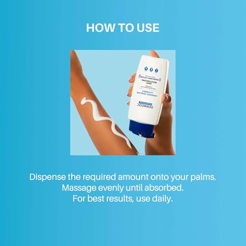 Image of DERMDOC Ceramides, Squalane & Vitamin E Deep Moisturising Creme Body Lotion (200 ml) | body lotion for dry skin | non-greasy moisturizer, quick absorbing, long lasting moisture