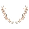 SELOVO Rose Gold Tone/Silver Tone Halloween Day Ear Crawler Pierced Wrap Earrings Cuff for Pierced Ear