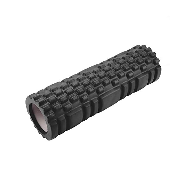 Foam Roller, Mini Hollow Yoga Roller Exercise Fitness Roller Physio Workout Deep Tissue Massage Column for Physical Therapy, Myofascial Release, Exercise(Black)