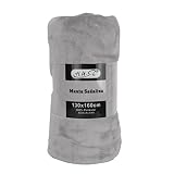 HUSL Manta Sofa Suave de Franela, Mantas para Cama 90 Suave - Manta Pelo de Microfibra Transpirable Hipoalérgica, Multiusos Manta Forro Polar (Gris, 130X160CM)