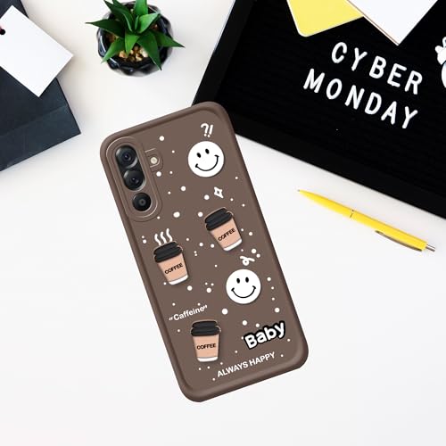 Image of amazon basics Back Case Cover Compatible for Samsung Galaxy M36 5G | Cute Fun Cartoon 3D Ball | Coffee Silicone Case | Camera Protection | Body Protection | Shock Proof | Color Brown