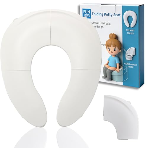 Adaptateur Toilette Enfant Pliable et Portable - Réducteur Toilette Enfant Compact Pour Bébé, WC Avec Ventouse et Sac de Rangement, Idéal Pour La Maison ou Les Voyages