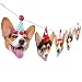 Corgis Birthday Party Banner Decoration - corgi dogs in hats - photo reproductions on felt