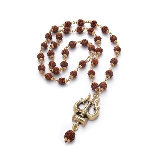 OPTIMUS RUDRAKSHA Mahakal Locket in Rudraksh Mala | 5 Mukhi Rudraksha Mala Original Certified Nepali Brown Beads Panchmukhi Rudraksha Strung in Strong Gold Chain (B0DFCZJ4QC) Amazon Price History, Amazon Price Tracker