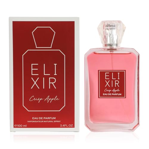 Elixir Crisp Apple Spray Perfume Womens Eau De Parfum - Fruity Floral Vanilla Musk Scent 100ml/3.4 fl.oz