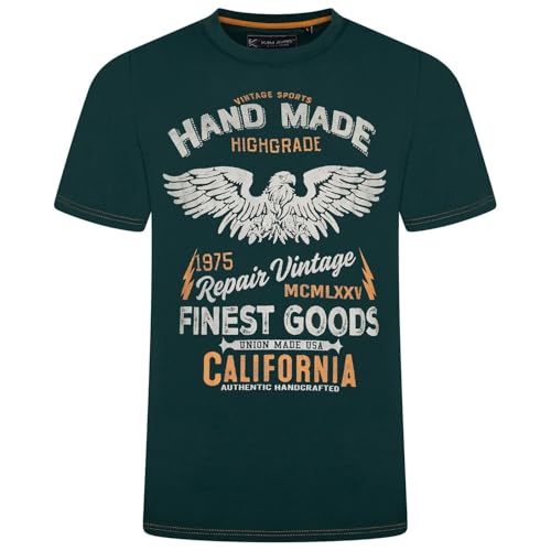 Kam California Finest Goods 5809 T-shirt en coton pour homme Grande taille 2XL-8XL, Mer foncée., 3XL Grande taille