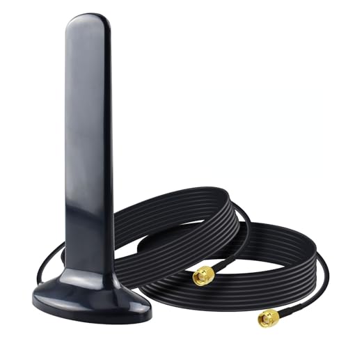 YILIANDUO 5G 4G Antenne WiFi 10dBi 600-6000MHz Haute Gain Câble Antenne Double SMA Mâle 2M avec Base Magnétique Solide pour Routeur sans Fil 4G 5G LTE, Réseau NB-IoT, Caméra de Sécurité sans Fil