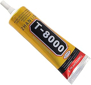 T-8000 Multipurpose High Performance Industrial Glue Semi Fluid Transparent Adhesive Incl. Precision Tips for Clean Working (110ML)