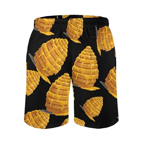 Bee-Honeyes Mens Swim Trunks Quick Dry Board Shorts Beach Swimwear Bathing Suits3