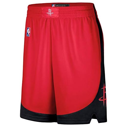 Outerstuff Houston Rockets Youth 8-20 Swingman Performance Shorts (Youth - Medium, Houston Rockets Red Black Icon Edition Shorts)