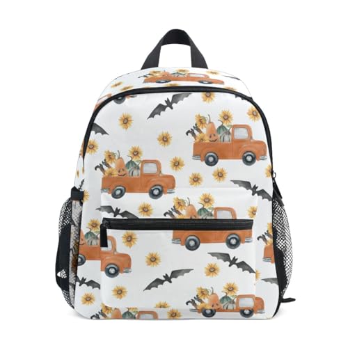 Orange Truck Sunflower Children's backpacks for Boys Girls Kids Rucksacks Toddler Backpack Small Nursery School Bags