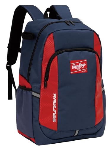 ローリングス(Rawlings) 野球用 ジュニアバックパック EBP16S01 ネイビー/レッド 33Lの商品画像（Amazon）