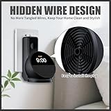 DJBNT - Wall Mount Compatible with Echo Spot 2024, Exit Bracket with Hidden Cable Management, Space Saving Shelf for Bedroom, Kitchen, Living Room, No Drilling Installation - Image 4