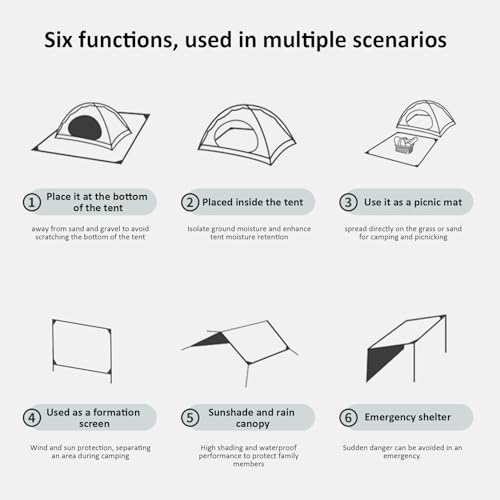 Matelas de camping en tissu Oxford imperméable et ultra résistant