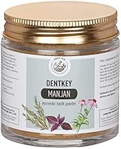 AMRUTAM Dentkey Manjan | Ayurvedic Tooth Powder | Natural Oral Care Formula with Khadira, Neem, and Herbal Ingredients for Healthy Gums and Fresh Breath, Pack of 2