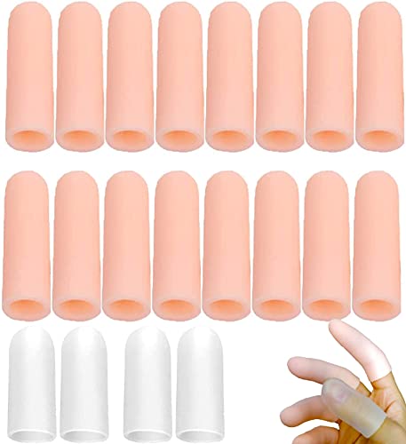 Footsior Gel-Finger-Protektoren, Fingerschutz, weiche Silikon-Finger-Abdeckungen, Kompression für Arthritis, Blasenschutz, ideal zum Schutz von Trigger-Fingerspitzen-10 Stück Cover