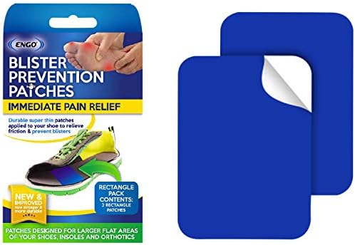 Rectangle Blister Prevention Patches (2 Patches) | Trim to Fit Skates, Cleats, Helmets, Equipment, Shoes