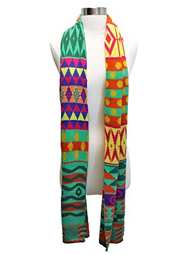 Bright Multicolor Aztec Print Knit Scarf3
