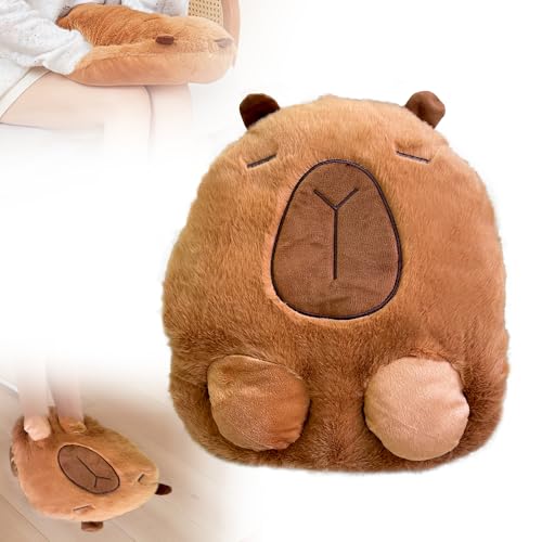 KQWVZ Elektrisch Beheizter Fußwärmer, 2 in 1 Capybara Handwärmer Elektrisch Fusswärmer, Fußwärmer Elektrisch Mit 3 Timer Einstellung Und 3 Temperaturstufen, Weich Elektrischer Fußwärmer Für Zuhause