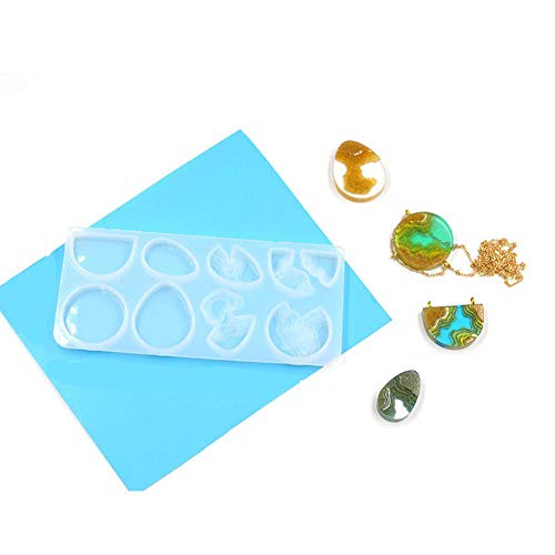 Auveach DIY Silicone Resin Mold Earrings Pendants Epoxy Casting Molds Jewelry Making Handmade Craft Decorations 2#