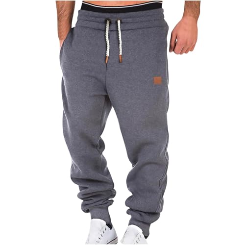 Mens Cargo Sweatpants with Pockets Drawstring Elastic Waist Trousers Fashion Joggers Sports Long Pants2
