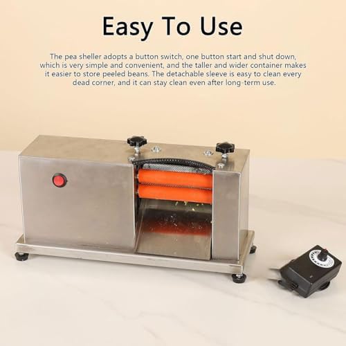 Écosseuse de Petits Pois électrique Commerciale, Semi-Automatique avec Rouleaux réglables pour Un épluchage Efficace dans Les Cuisines de Restaurant