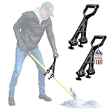 Reach Right Universal Handle Attachment for Snow Shovel, Weedeater, String Trimmer, Rake & More | Versatile Ergonomic Back Saving Attachment for All Gardening Tools | Made in The USA (2 Pack)