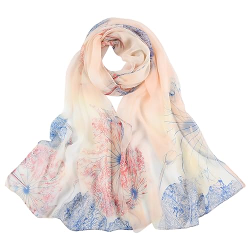 YOLAI Women’S Lightweight Elegant Floral Pattern Scarf Fashion Scarves Sheer Scarfs Shawls For Evening Dress2