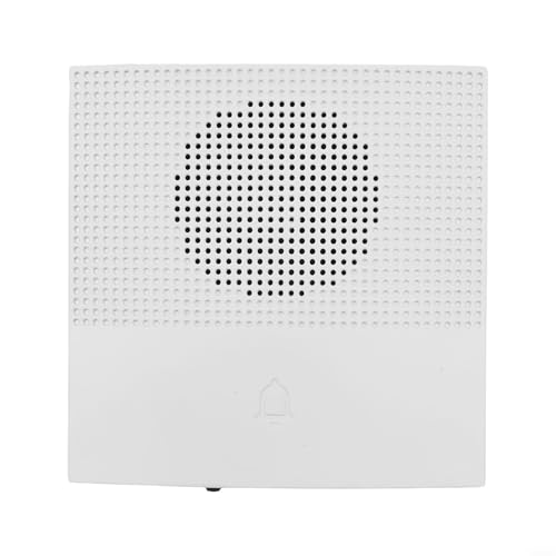Deskbloom DC12V Wired Doorbell with 38 Music Options, ABS Fire-Retardant Material, 90dB Loud Speaker for Home and Shop Access Control, White