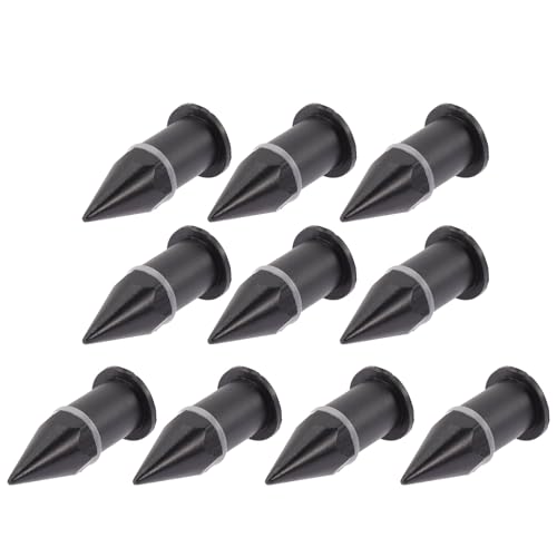 Alipis Lot de 10 Boulons de Pare-Brise en Alliage D'aluminium Noir 5mm Style Spike pour Fixation Rapide et Sécurisée de Pare-Brise Moto