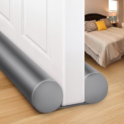 Image of MAXTID Large Draft Stopper 30 Inch for Small Size Bedroom, Fits 0.5 to 1.7 inch Gaps Under Door, Air Blocker Grey Gap Stoppers, Draft Guard for Bottom of Doors