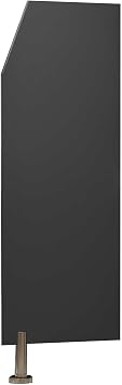 Urinal Partition Divider Screen, Wall-Mounted Waterproof Mens Toilet Urinal Baffle, Shopping Malls Restroom Privacy Extender Screen Color Black, Size 17.7x47.2in