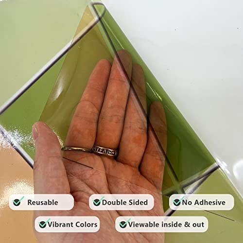 Flortlias SE109-FLORTLIAS Vintage Modern Geometric Transparent Window Film thumb #4