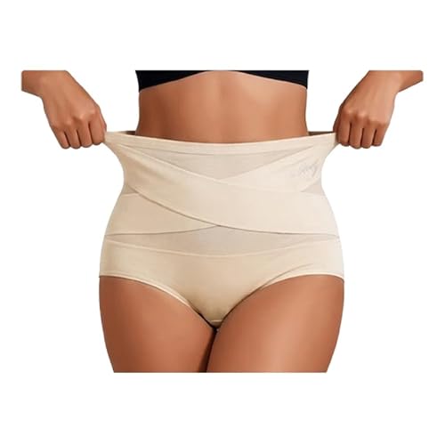 JJKSKV Women High Waist Tummy Control Underwear Seamless Shapewear Panties Postpartum Belly Shaping Butt Lifter. (Skin tone,L)